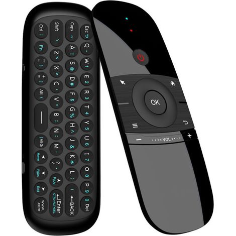 2.4GHz Air Mouse Remote Control with Keyboard, Built-in Gyro Sensors Rechargeable Wireless Air Fly Mouse Remote Control for Android TV Box, Smart TV, Computer, Projector, HTPC (1/5)