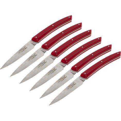 Laguiole Jean Dubost - Set di coltelli of (6 pz., acrilico), colore rosso