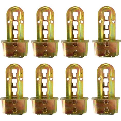 Équerres de Lit Equerre Réglable en Metal pour Lit Équerre de Fixation pour Cadre de Lit à Lattes et sa Barre Centrale Connecteurs Raccord pour Meuble Chromé Jaune Lot de 8 (1/5)