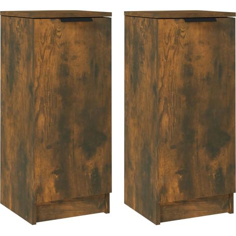 Credenza buffet cassettiera mobile contenitore organizer cucina soggiorno soggiorni set da 2 30 x 30 x 70 cm MDF marrone 020036725