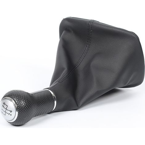 Schaltknauf und staubdichtes Schaltgestänge für Volkswagen Golf 4, 12 mm silber, 5-Gang, ein Set. (1/4)