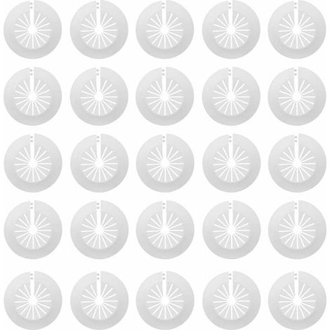 30 unidades de tapas de plástico para tubos de radiador, rosetas sencillas para radiador, cubiertas para tubos de radiador, manguitos para tubos de 14-29 mm (blanco)