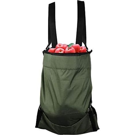 Jardin Fruit Cueillette Tablier - Grand Cueillir des Fruits Sac à Toute épreuve Tissu Oxford - Poches de Rangement Vertes pour Fruits Légumes avec Taille Ajustable pour Femme Homme (1/5)