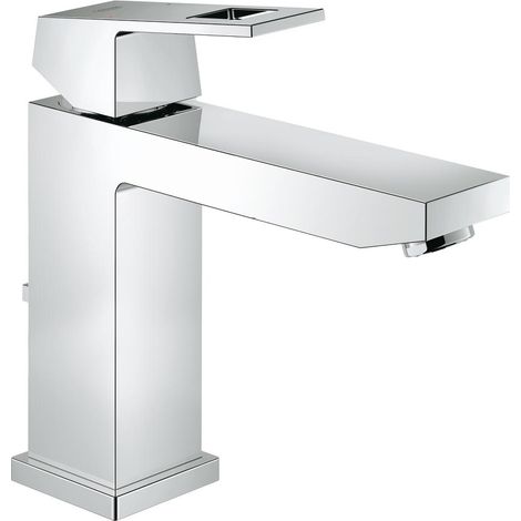 Mitigeur de lavabo GROHE Eurocube – Bec medium 5L – Technologie EcoJoy pour consommation réduite – Finition chromée brillante (1/10)