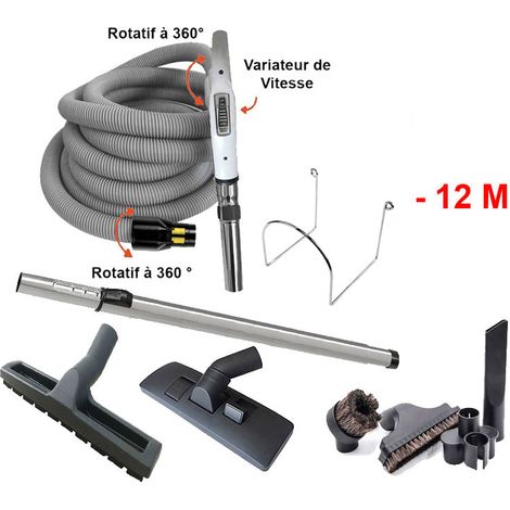 Set 8 accessoires + 1 flexible à variateur de vitesse - longueur au choix (de 8 à 15m) - 12m