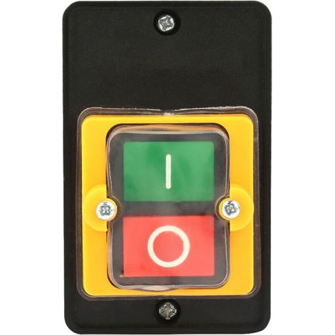 Waterproof Push Button Switch AC220V/380V 10A Push Button Switch Engine Start Push Button Engine Stop Button On-Off Switch with Case (1/5)