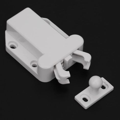 10 pièces blanc mignon forme armoires porte rebondisseur placard tactile libération loquets pousser ouvert attrape portes loquets pour tiroir (1/5)