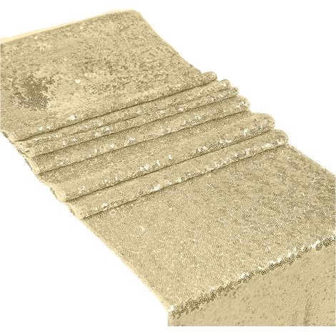 RUNNER DA TAVOLO CON PAILLETTES ORO per una tavola delicata 30x275 cm