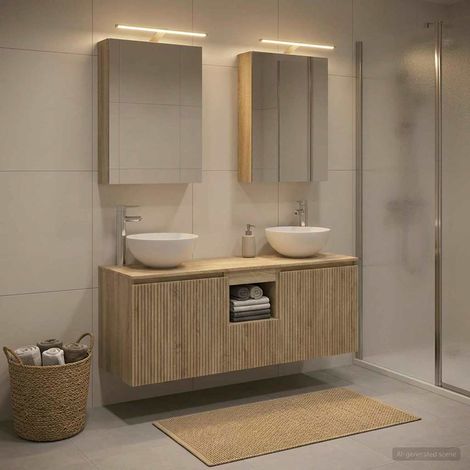 vidaXL Bathroom Cabinet Set 5 pcs Sonoma Oak Engineered Wood (1/5)