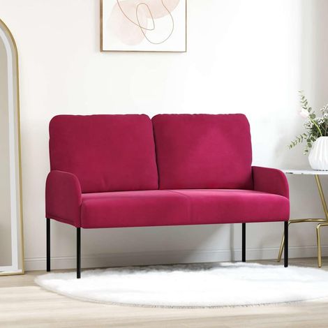 Sofas mit Kissen 110cm Weinrot Sperrholz