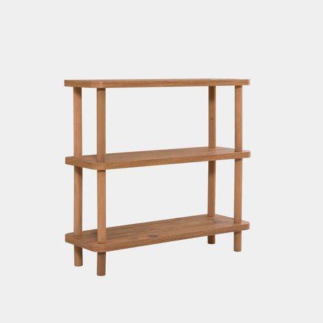 Holz Bücherregal "Step" - 80 x 28 x 75 cm - Braun