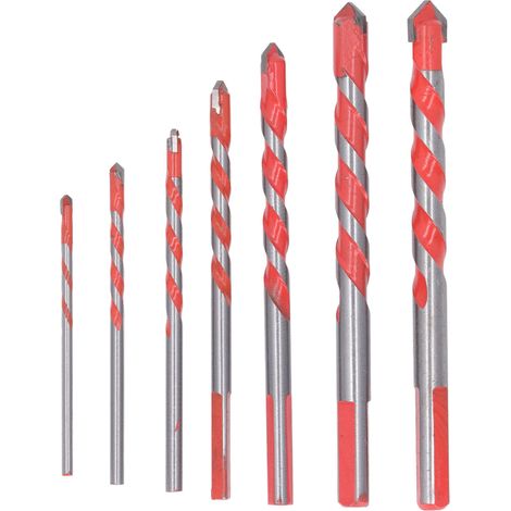 Set mit 7 Steinbohrern aus legiertem Stahl für Fliesen, Ziegel, Marmor und Wände (1/5)