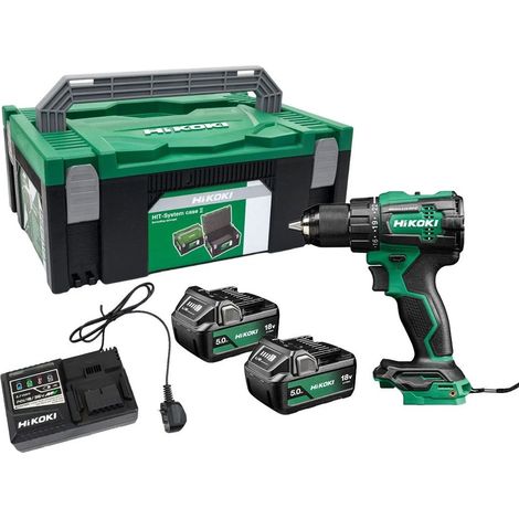 Hikoki RFC 18V Brushless Combi Drill 2x 5.0Ah Batteries Charger & Case DV18DEJFZ (1/5)