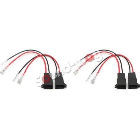Câbles adaptateurs fiche pour enceintes - SOUNDWAY - AH-2.4 - 4x - Compatible Opel/ Renault/ Seat/ VW/ Vauxhall - Filaire (1/4)