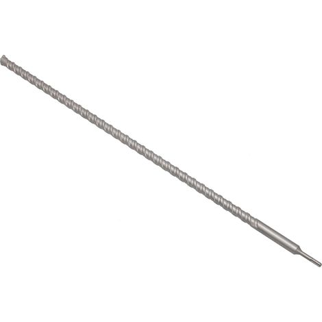 KOTARBAU® Kotarbau® Foret Beton Sds Plus 30x1000mm - Meche Beton - Pointe en Carbure Foret Béton - Foret Perforateur - Foret Hélicoïdal Pour Pierre Kvs - en Acier 40Cr - Argent