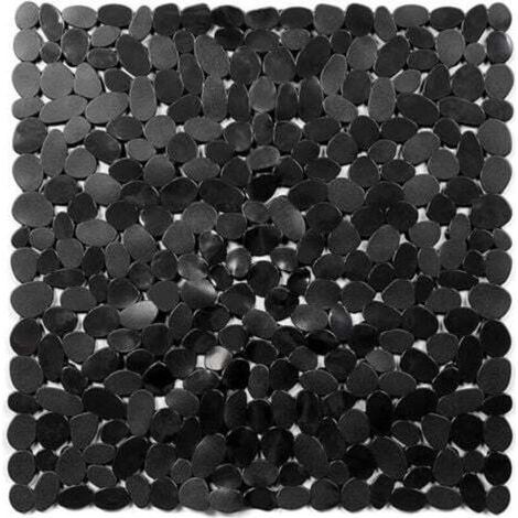 Tapis de Douche Antiderapant,54x54cm(Noir) Tapis de Douche Carrés,Tapis de Baignoire Antidérapant et Anti-moisissure,Tapis de Bain Antiderapant Enfant,Lavable en Machine avec Ventouse Tapis (1/4)
