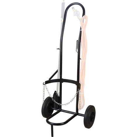 GREENSTAR - Carrello per bottiglia di gas - per lavori di diserbo - Capacità max. 130 kg, costruzione robusta, ruote 200 mm, diametro 40 x 110 x 99 cm