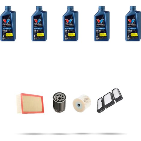 Kit tagliando 4 FILTRI e 5L OLIO compatibile con Citroen Dispatch I 2.0 HDI 16V 80kw dal 2004 (1/5)
