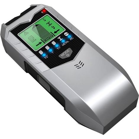 Rilevatore elettronico - Scanner da parete - Ispeziona le pareti - 5 funzioni in 1 - 19 x 10 x 5 cm - Argento (1/5)