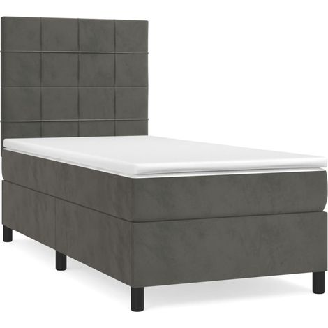 Maison Exclusive - Boxspringbett mit Matratze Dunkelgrau 100x200