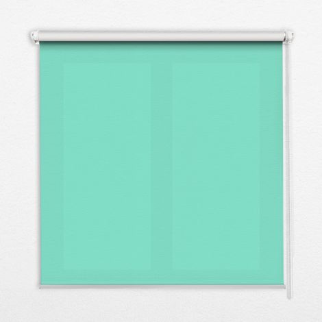 Innenrollo Fensterrollo - Rollo ohne Bohren - Sichtschutzrollo - Lichtdurchlässiges Rollo - Rechteckiges - Rollo - (90 cm x 140 cm) - Türkis