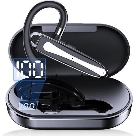 Hsility avec microphone casque Bluetooth casque Bluetooth V5.3 USB - C rechargeable étanche Bluetooth téléphone portable casque pour
