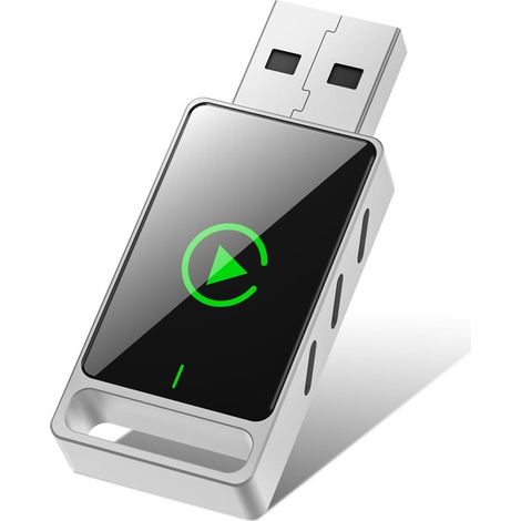 Kabelloser CarPlay-Adapter, 2-in-1 Android Auto & CarPlay, Kabelgebunden zu kabellos, Plug & Play, Geeignet für iPhone iOS 10+ & Android 11+ (1/5)
