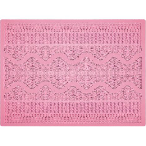 Moule à gâteau BESTOMZ en silicone à motif dentelle texturée (rose) (1/5)