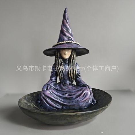 Meditating Witch Garden Bird Feeder - Meditating Witch Garden Bird Feeder