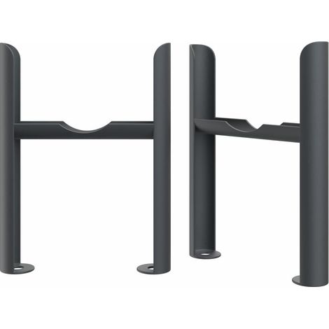 Traditional Radiator Floor Legs 2PC/Set 4 Column Anthracite