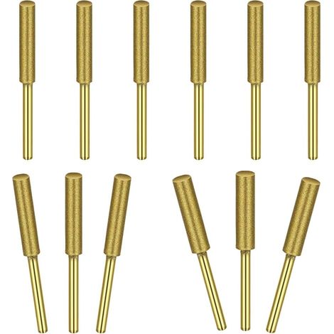 Affûtage de la chaîne de tronçonneuse 12 pièces Les limes de tronçonneuse durent plus longtemps Tailles assorties 5/32" 3/16" 7/32" Affûtez rapidement et facilement les lames de tronçonneuse