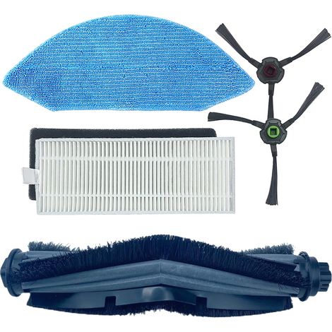 Repuestos para la aspiradora robot Ecovacs Deebot U2PRO/DGN22: Cepillo principal, filtro, cepillo lateral, mopa y kit de accesorios. (1/4)