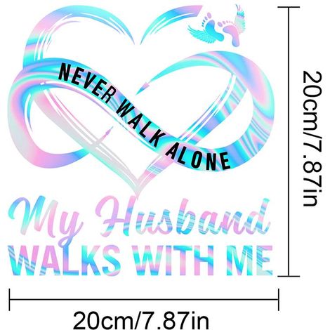 Lot de 3 autocollants « Never Walk Alone » pour la famille, pour voiture, bagages, ordinateur portable, réfrigérateur, moto, skateboard. (1/5)