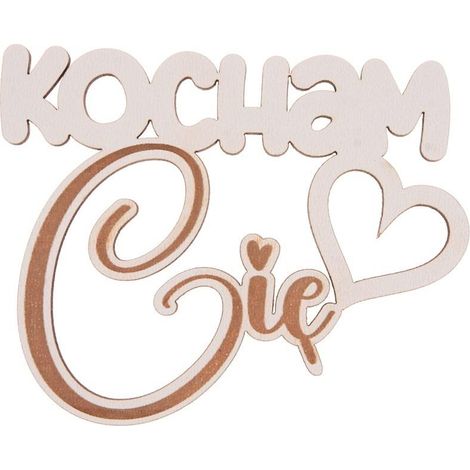 Holzinschrift – Ich liebe dich, 5 Stück, weiß