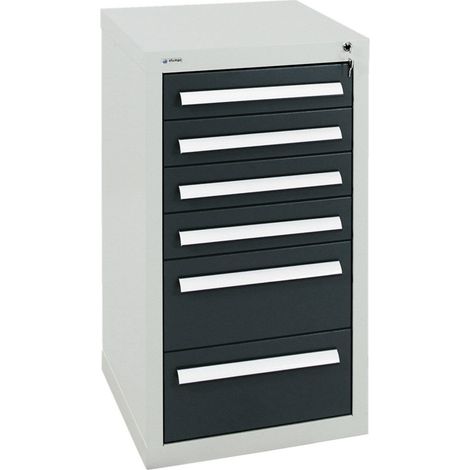 Stumpf Schubladenschrank Serie T-100/35-1, RAL 7035/7016, 6 Schubladen (1/3)