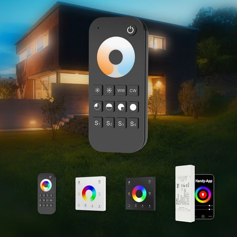 HEXIM LIGHT 12-48V Wi-FI/RF Controller Fernbedienung RGB/CCT LED Beleuchtung Wandschalter Dimmer: W/CCT - Dualweiß Fernbedienung, 1 Zone (1/5)