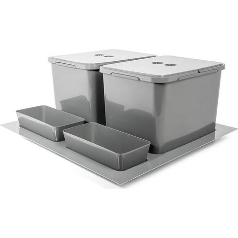 HERRAJES ALK cubo de basura modelo elegans m600 2x16l acabado antracita