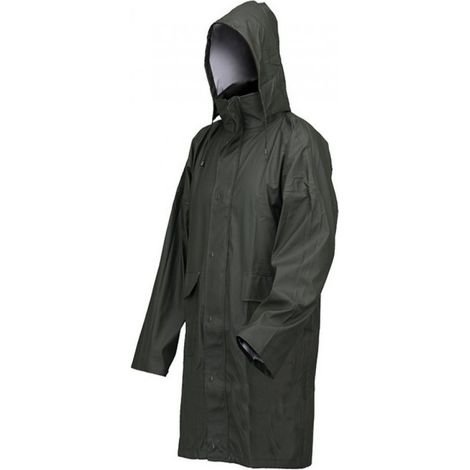 Cappotto Giaccone Impermeabile con Cappuccio Lluvia - Verde XXL - Verde