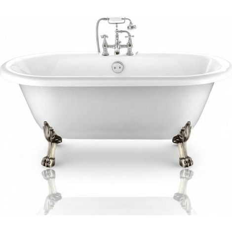 Freistehende Badewanne CHELSEA Löwenfüße ALTBRONZE 170