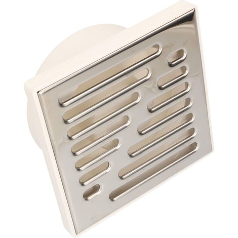 KOTARBAU® Scarico a pavimento 50 mm, griglia di scarico 150 x 150 mm, in acciaio inox, quadrato, per doccia, a pavimento, colore bianco (1/5)