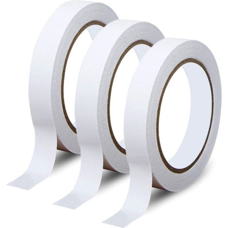 Ensemble de rouleaux de ruban adhésif double face, ruban adhésif résistant pour le bureau et les projets de bricolage (1/5)