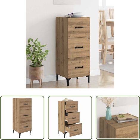 Holzwerkstoff - Sideboard Artisan-Eiche 34,5 x 34 x 90 cm Holzwerkstoff (1/5)