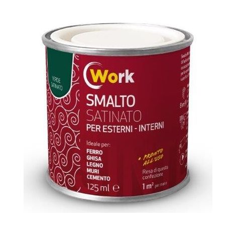 WORK SMALTO  SOLVENTE 125ML VERDE SATINATO