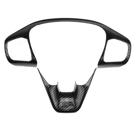 Steering Wheel Trim Frame Cover For Ford Fiesta 2018 2019 2020 MK8 Carbon (1/2)