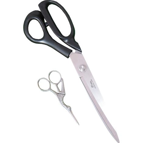 Lot de 2 ciseaux utilitaires extra longs pour maison/bureau, 30,5 cm, ciseaux de tailleur d'ameublement, grue de 11,4 cm, ciseaux de couture tout usage en acier inoxydable (1/4)