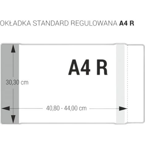 Copertina standard regolabile Biurfol formato A4, incolore, 303 x 408 mm - 440 mm, 25 pezzi (1/5)