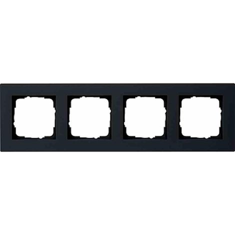 Gira Marco embellecedor 4f plano Gira E2 Negro m [0214095], 0214 095