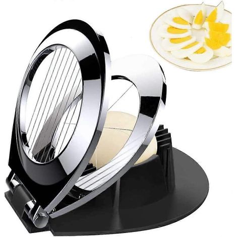 Trancheuse à œufs 2 en 1 en acier inoxydable 304, coupe-œufs pour cuisine, ustensile pratique, lavable au lave-vaisselle (1/5)