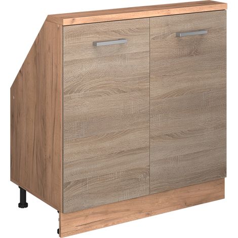 Meuble de rangement sous pente Rion, Sonoma/Chêne doré, avec 2 portes, Vicco