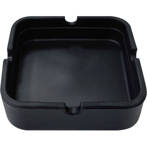 Cendrier en silicone noir carré haute température résistant avec quatre fentes pour cigares, porte-cendres cigare pour bureau (1/5)